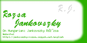 rozsa jankovszky business card